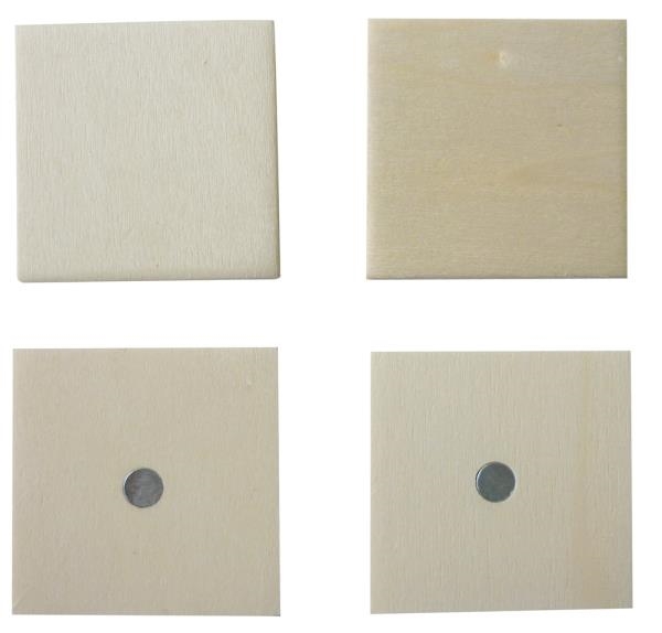 Image sur Magnets bois carrés, les 4